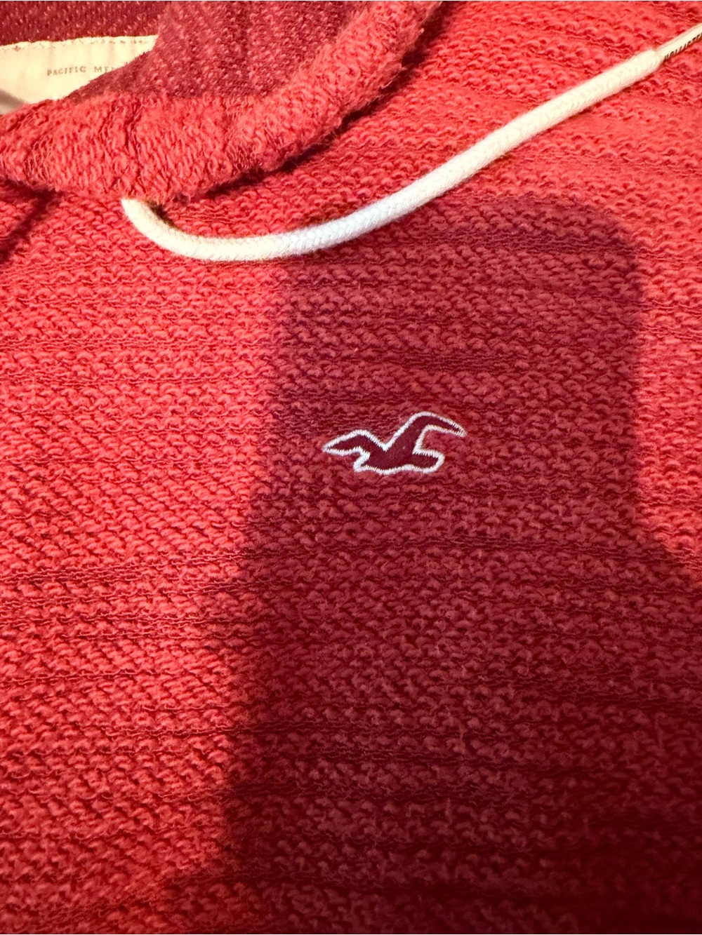 Hollister Red Knit Hooded Pullover Sweater - Picture 2 of 4